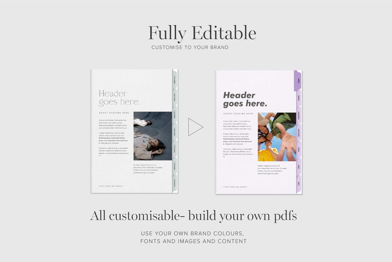 Editable Digital Hyperlink Tab Document Canva Template | Kit for ...