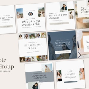 Facebook Group Canva Templates 40 Graphics Group Banner, Post Images, Facebook Group Promotion Course Creators and Coaches image 3