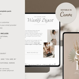 Email Marketing Newsletter Canva Templates Sales Email Welcome Email MailChimp, FloDesk, MailerLite Coach Email Design image 6