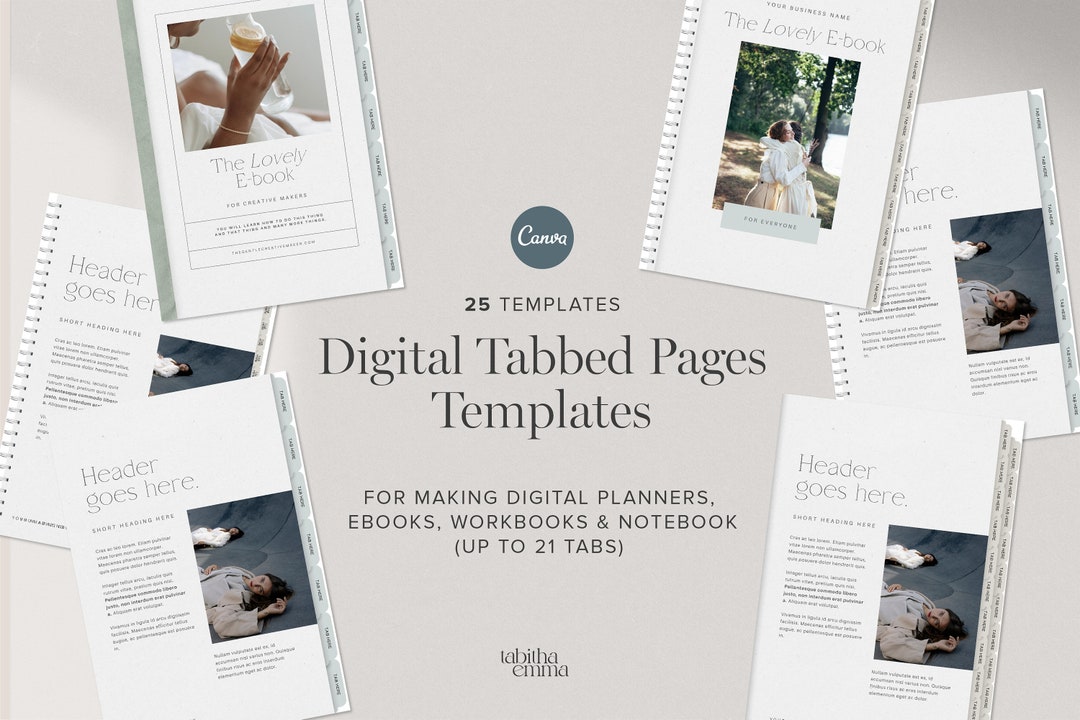 Editable Digital Hyperlink Tab Document Canva Template | Kit for ...