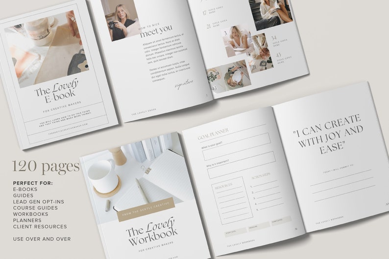 Editable Canva Workbook and Ebook Template Bundle Course creator, coach and small business 120 pages image 10