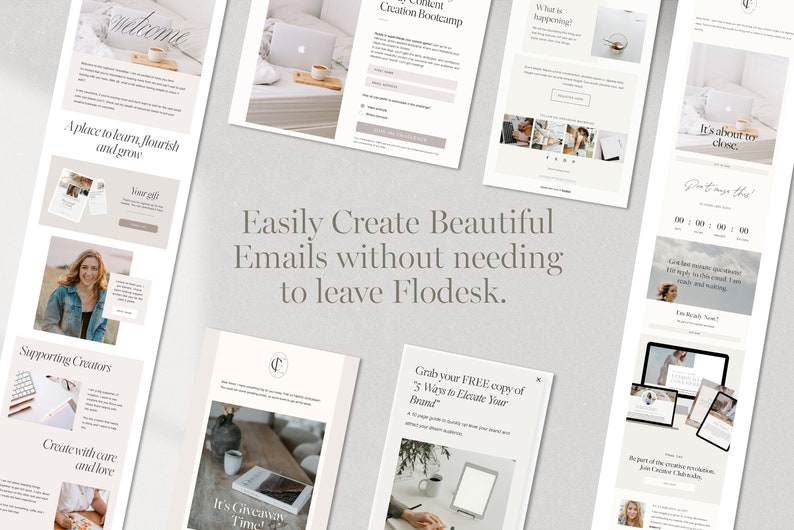 Flodesk Email Examples Flodesk Email Template Bundle | Marketing Email and Forms for Small ...