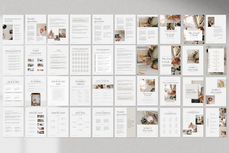 Editable Canva Workbook and Ebook Template Bundle Course creator, coach and small business 120 pages image 7