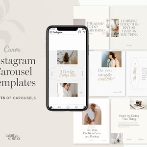 Instagram Carousel Coach Templates for Canva | Educational and Promotion Social Media Posts