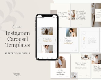 Instagram Carousel Coach Templates for Canva | Educational and Promotion Social Media Posts