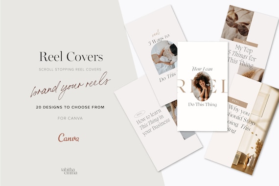 Instagram Reel Cover Templates for Canva Reels Cover Template