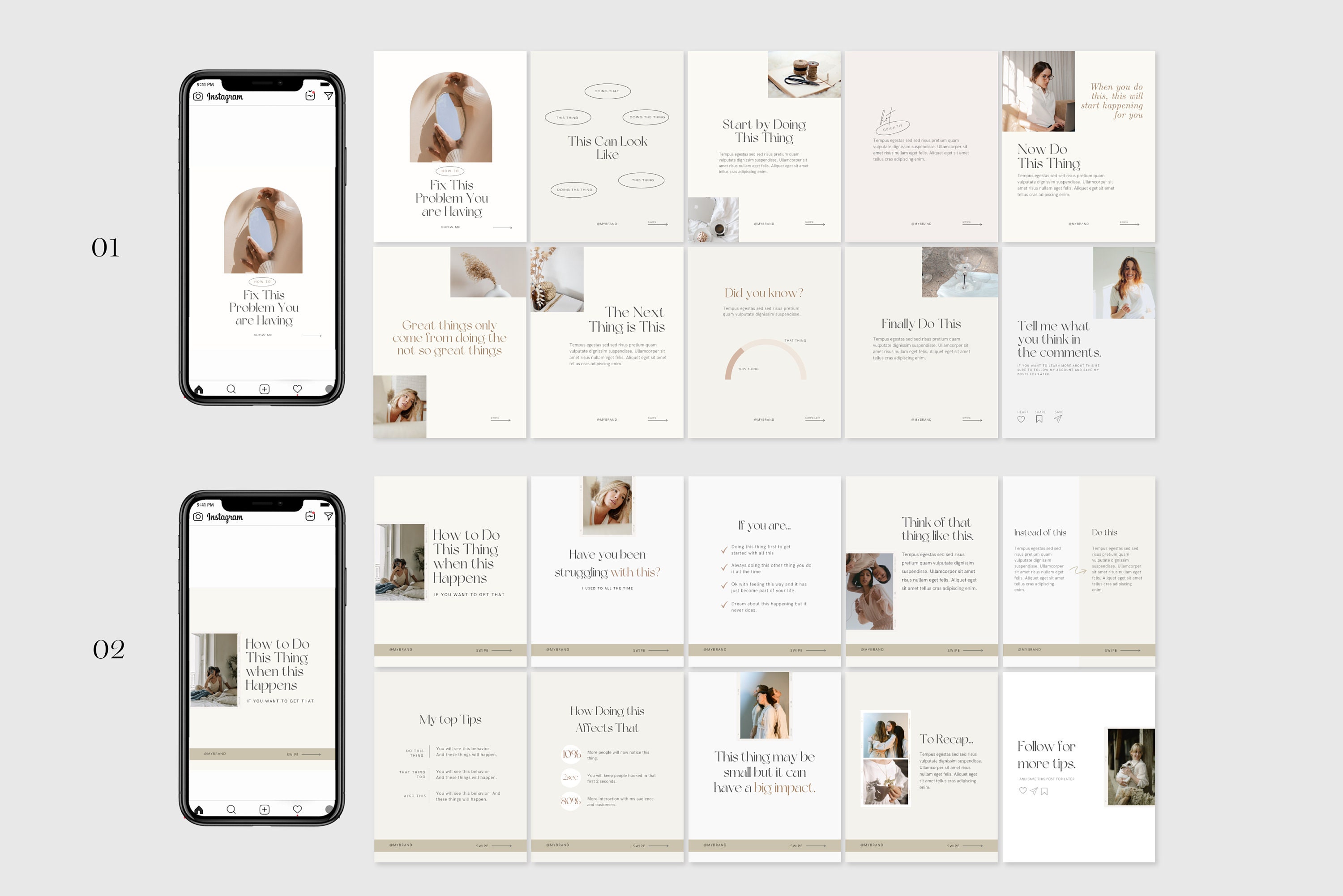 Instagram Carousel Coach Templates for Canva | Educational and ...