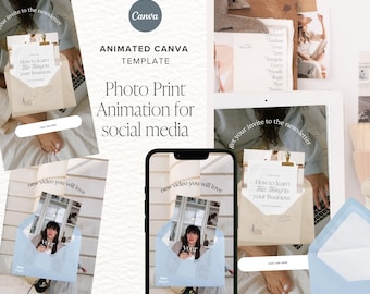 Envelope Animation Canva Template for Social Media | Animated Envelope Scrapbook Video Instagram Stories