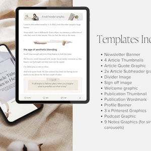 Substack Branding Kit Canva Templates - Scrapbook Style Newsletter ...
