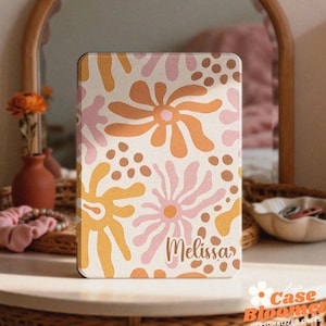 Groovy Flowers Kindle-skal 2026 Kindle Colorsoft Clear Back Cover Paperwhite 13th 7 Oasis Custom Anpassat Kobo Libra-skal Gratis anpassning
