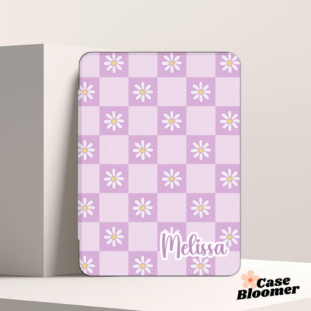 Purple Checkerboard Daisy All New Kindle 12th 7" 2024 Case Kindle ...