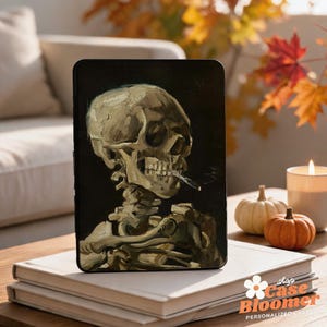 Funda personalizada para Kindle Paperwhite de 7" de Van Gogh (2026), funda para Kindle Colorsoft de 7", funda Oasis para Kindle (12.º y 11.º aniversario), pintura al óleo de calavera, funda personalizada para Kobo.