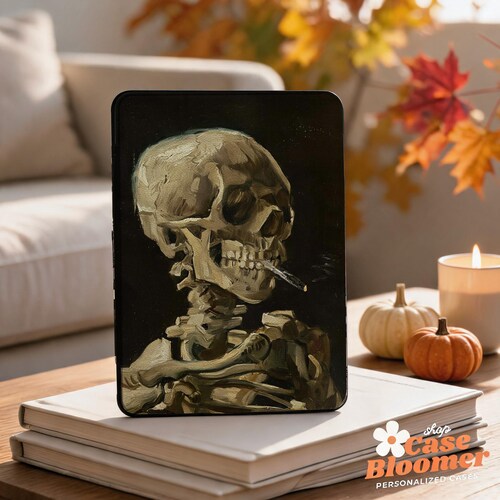 Custom Van Gogh Kindle Paperwhite 7" 2026 Case Kindle Colorsoft 7" case kindle 12th 11th Oasis Cover, Skull Oil Painting, Custom Kobo Cover