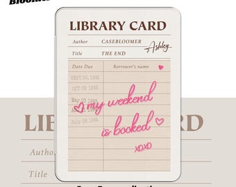 Library Card Dute Date All New Kindle 12th 7-inch 2024 Case Kindle Colorsoft Paperwhite 11th 6.8 Kobo case kindle Oasis Personalized Gift