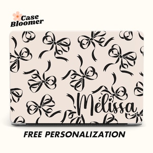 Latte Ribbons Minimal Coquette MacBook Case Cover for MacBook Pro13 14 16 M1 M2 M3 M4 Air13 A3113 A2337 Macbook 2024 Case Apple Laptop Case