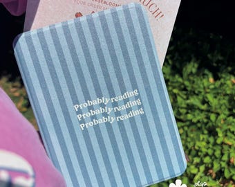 Custom Name Blue Stripe Magnetic Kindle Case 12th 7" Colorsoft 2024 Paperwhite 11th Signature Edition Kindle Oasis Auto Wake/Sleep Kobo Case