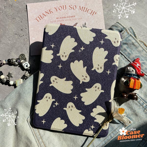 Ghost Halloween All New Kindle 12th 7-inch 2024 Case Kindle Colorsoft Paperwhite 11th 6.8 Kobo case kindle Oasis Personalized Gift