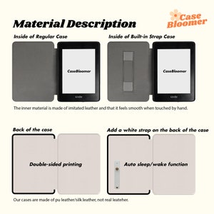 Old newspaper Kindle case with hand strap Paperwhite case Paperwhite 11th 6.8 kindle Oasis Kindle 11th 10th Auto Wake/Sleep composition book