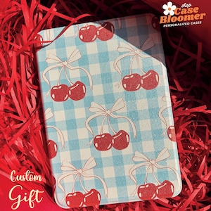 Blau karierte Kirschen Alle neue Kindle 11th 2024 Hülle Custom Kindle Colorsoft Case Cover Paperwhite 11th 6.8 kindle Oasis Kobo Cover gift