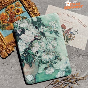 Oil Painting All new kindle 12th 7 2024 case with strap kindle case Kobo Paperwhite 11th 6.8 kindle colorsoft Oasis Free Personalization