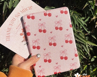 Pink Cherry Leuke Geheel nieuwe Kindle 12th 2024 Colorsoft-riemhoes Paperwhite 11th 6.8-hoes Kindle Oasis Kobo Clara Cover cadeau Auto Wake/Sleep