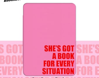 Hot Pink Kindle 7" Case Built-in Strap Case Paperwhite 12th 11th Case Kindle Colorsoft case Kindle Oasis Case Kobo Clara Libra Gift for her