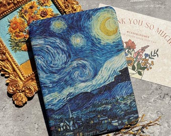Funda nueva Kindle 6 2024 con correa de mano y nombre personalizado. Funda Kindle Colorsoft. Paperwhite 6.8 2021 Kindle 11.º Oasis Kobo VanGogh.