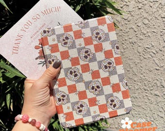 Ghost Halloween Checker All New Kindle 12th 7-inch 2024 Case Kindle Colorsoft Paperwhite 11th 6.8 Kobo case kindle Oasis Personalized Gift