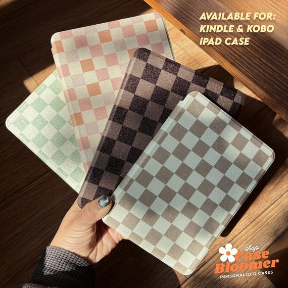 Chocolate Checkerboard Custom Name iPad case iPad Pro 13 12.9 11 Air6/7 M3 A16 10th Mini7 Auto Wake/Sleep iPad Case with Pencil Holder