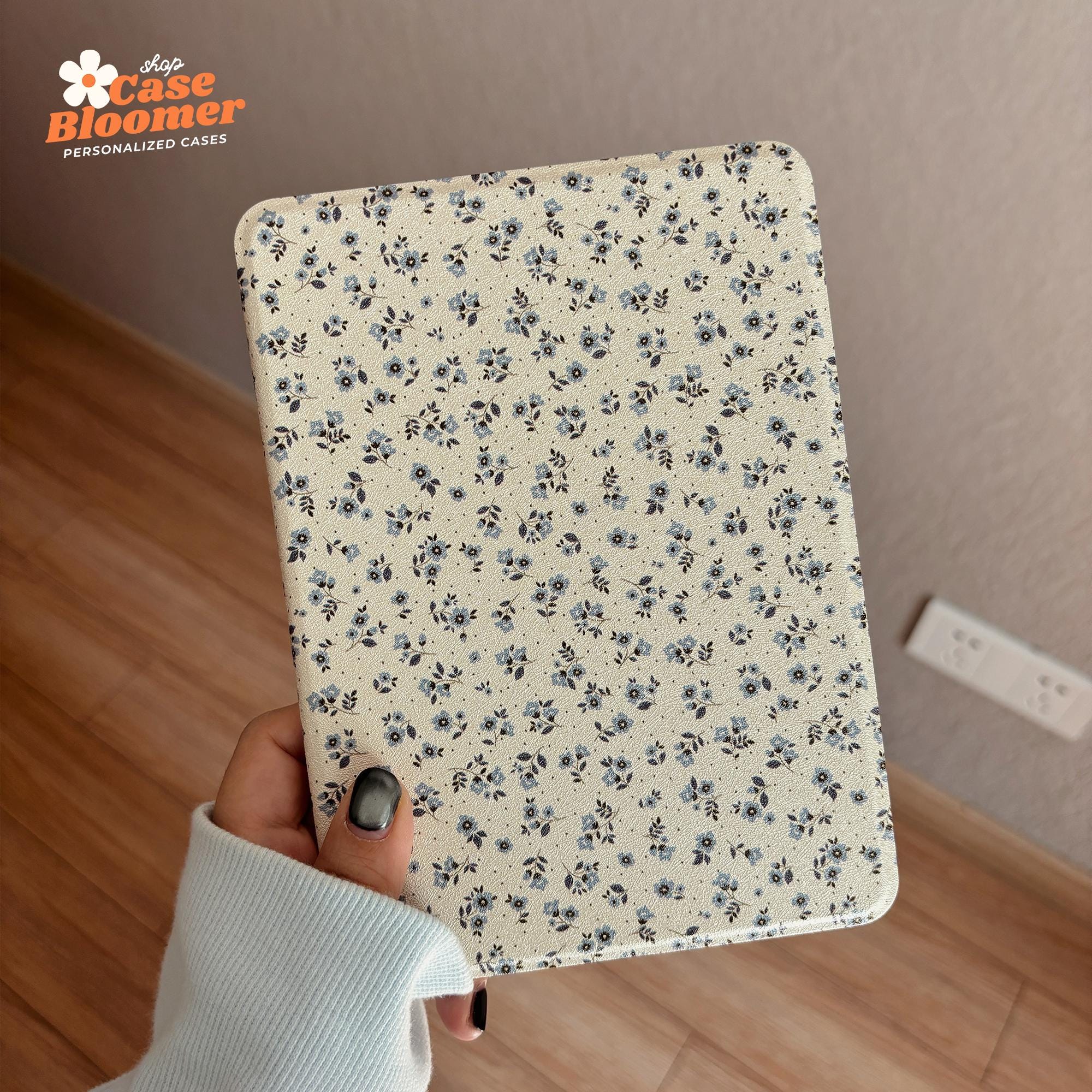 Floral Kindle Case with Strap 2024 Kindle Colorsoft Case Cover Paperwhite 12th 7-inch Kindle Oasis 11th Kobo Auto Wake Free Personalization