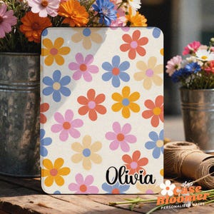 Floral Kindle Colorsoft Magnetic Detachable Clear Case Paperwhite 13th 7", Custom Kobo Cover, kindle 6" 12th 6.8", Rotating Stand with Strap