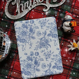 Botanical Blue Kindle Paperwhite Case 2024 Vintage Paperwhite 11th 6.8 Signature Edition Kindle Oasis Kindle 12th Kobo Clara Auto Wake/Sleep