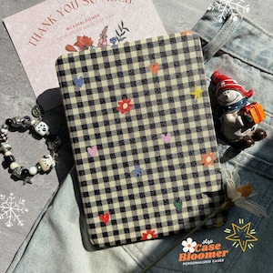 Custom Name Checkerboard Kindle Case 2024, Kindle Colorsoft Case Cover, Paperwhite 11th 6.8, Kindle Oasis, Kobo Clara Case, Auto Wake/Sleep