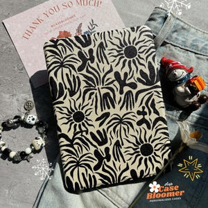 Groovy Black All new Kindle 12th case 2024 Kindle Colorsoft paperwhite 11th 6.8 kindle Oasis Cover Bookish Gift Summer Wildflower Kobo Case