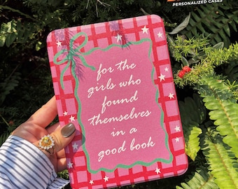 Christmas Hot Pink Kindle Paperwhite Case 2026 Custom Kindle Colorsoft Paperwhite Magnetic Clear Back Kindle Oasis kindle 7" 6.8” 12th 13th