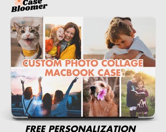 Personalized Photo Collage MacBook Case Cover for New MacBook Pro 16 15 13 14 M1 M2 M3 M4 M5 Air 13 Apple Laptop Hard Case Personalized Gift