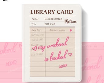 Personalized Library Card iPad case iPad Pro 13 12.9 11 Air7 M3 A16 10th Mini7 Auto Wake/Sleep iPad Case Pencil Slot Christmas Gift for her