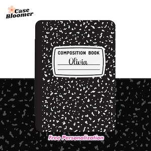 All New Kindle 11th 2024 Kindle Case, Custom Name Kindle Paperwhite Case, Colorsoft, Paperwhite 11th 6.8, Oasis, Kobo, Composition Book