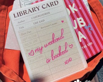 Personalized Library Card iPad case iPad Pro 13 12.9 11 Air7 M3 A16 10th Mini7 Auto Wake/Sleep iPad Case Pencil Slot Christmas Gift for her