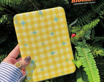Yellow Checker Kindle Paperwhite Case Custom Kindle Colorsoft Paperwhite Magnetic Clear Back Kindle Oasis kindle 6” 7” 13th Gifts for her