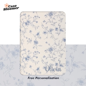 Flowers Kindle Paperwhite Strap Case, Paperwhite 11th 6.8, Signature Edition, Kindle Oasis, Kindle 12th 2024, Kobo Clara, Auto Wake/Sleep