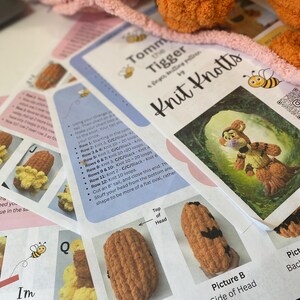 DIY: Tommy the Tigger Finger Knitting PDF Pattern image 9