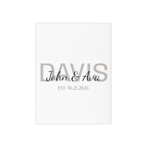 Personalized Ceramic Name Tile, Custom Family Name Sign, Wedding Gift, Home Decor, Anniversary Keepsake. Unique new house / wedding gift.