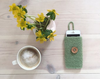 iPhone Case Gadget Protective Holder Handmade Crochet Pouch