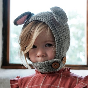 Polar Bear Ear Child Bonnet image 7