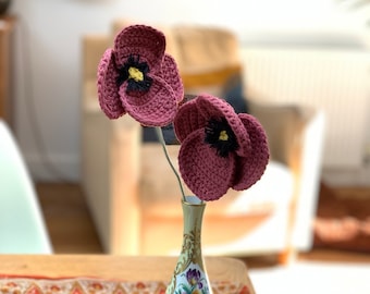 Handmade Everlasting Poppy, Memorial Flower, Fabric Flowers, Organic Cotton