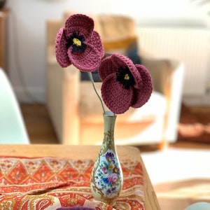 Handmade Everlasting Poppy, Memorial Flower, Fabric Flowers, Organic Cotton image 1