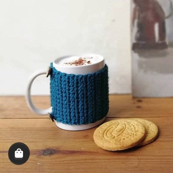 Mug et Cosy avec sous-verre assorti en coton biologique