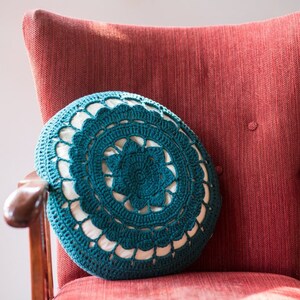 Organic Cotton Crochet Lace Cushion Cover INCLUDING PILLOW / CUSHION image 3