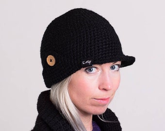 Bonnet en crochet avec chapeau Deerstalker